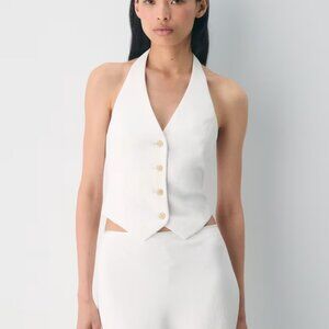 NWT Aritzia WILFRED Vito Vest Light Birch 12